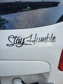 Pegatina de coche "Mantente humilde" Pegatina de Body de coche en inglés Pegatina de puerta lateral para mantener la humildad - A - Ver 5
