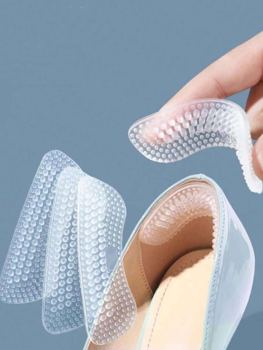 1/2/3 Pairs Silicone Heel Grips, Unisex Anti-Slip Heel Pads, Heel Protector Cushions,Women's Day,Travel Essentials,Wedding Favours,Y2k,Bedroom,Car Accessories Women,Kitchen Decorcute Stuff - Clear - View 1