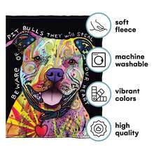 Dawhud Direct 75x90-Inch Pit Bull Fleece Blanket - Dean Russo Pitbull Throw Blanket For Adults And - Soft And Cozy For Bed, Couch, Or Travel - Thoughtful Gifts For Women And Dog Lovers, Soft Flannel Blanket - Multiple Sizes, Cozy Must-Have - 彩色 - 查看 6