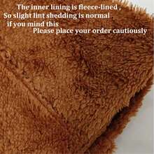 1件经典纯色抓绒狗狗背心，秋冬季保暖宠物外套，适合小型和中型宠物 - 棕色 - 查看 4