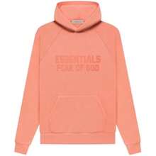 Essentials -Fear Of God Oversized Hoodie Collection FW21-FW2 MEN WOMEN Hoodie Vintage Flocking Craftsmanship Combined With Modern Breathable Technology, Warm Cotton Flocking, Loose Urban Functional Wear, High-End Cotton To Create An Urban Street Style, Loose Silhouette Non-Ge - Coral - 查看 1