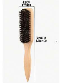 1pc Boar Bristle Hair Brush, Smooth Ponytail & Hair Bun, Eliminate Flyaways, Control Hair - Back Combing & Teasing Brush With Wide Rat Tail Comb And Sectioning Feature, Hair Styling Tool ,Hair Styling Kit ,Hair Tool Kit - Multicolor - View 10