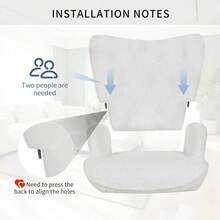 Loungesessel mit Hocker,Ohrensessel,Relaxsessel,Lesesesselaus,Fernsehsessel,Armchair für Wohnzimmer,Schlafzimmer Bis 168kg - Fleece, weiß - Übersicht 7