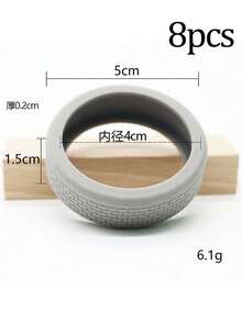 8个硅胶行李箱轮保护套，静音减震轮套，运动风格旅行配件 - 易于安装和清洁（直径5厘米） - 彩色 - 查看 15