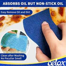 CELOX 24 Pack Non-Scratch Dish Sponge, Dual Sided Kitchen Sponges For Dishes, Long Lasting Dishwashing Household Cleaning Sponges For Kitchen, Easy To Dry And Reusable - Blue - View 6