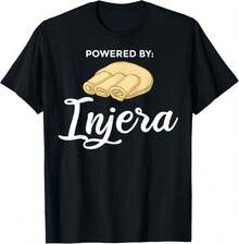 Injera Brot Geschenk Rezept Teff Äthiopien T-Shirt Damen T-Shirt Grafik T-Shirts Crop Tops Outfits Tops T-Shirt - Schwarz - Übersicht 2
