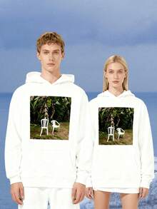 Women Men Clothes BadS Bunny DTMF Debí Tirarás Fotos Hoodies New Album Printing Sweatshirts Winter Casual Sudaderas Para MujerLady'sholiday Outfits For Women  Ropa De Invierno Mujer - 白色 - 查看 4