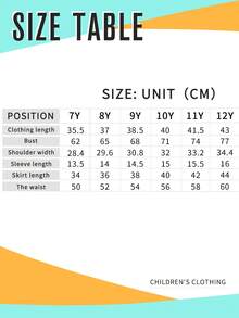 Tween Girl Cartoon Print Short Sleeve Top And Plaid Print Skirt - White - View 8