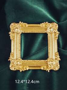 1 Pc Retro Oval Square Resin Photo Frame Ornament Nail Photo Prop Display Decoration Supplies