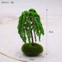 1 pieza Modelo de árbol mini realista, decoración miniatura linda, adorno de jardín de hadas de artesanía de resina, accesorio de jardín de escritorio para el hogar, planta artificial - Multicolor - Ver 16