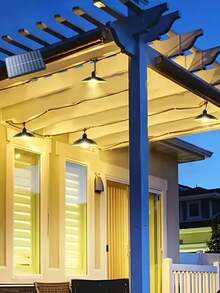 1个户外太阳能露营灯（双头/单头可选） - 无线可拆卸户外太阳能灯，太阳能户外花园壁灯，冷白光/暖光3种模式，内置18650高容量电池 - 黑色 - 查看 7