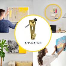 OOK 50615 Perchas profesionales para fotos colgadores de arte acolchados laton ganchos reutilizables para fotos 20 libras juego de 15 - latín - Ver 5