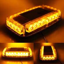 1pc Car LED Warning Light Roof Suction Cup Light Lighter Power Supply With Switch Flash High-Brightness Light Multi-Mode 12V-24V Magnetic Base For Car SUV Forklifts Off-Road Vehicles Truck Accessories