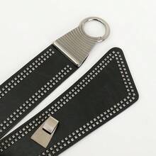 1pc Wide Rivet Waist Belt, Retro Fashion Punk Rivet Y2K Style Waist Belt Suitable For Sweaters, Coats