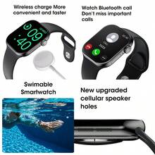 PANDA New Smart Watch With High-Definition Full-Touch Color Screen, Compatible With IOS/Android, IP68 Waterproof For Swimming, Supports Multi-Language & Multi-Dial, Call & Message Reminder, Pedometer, Music Control, Sports Modes, Suitable For Daily Use And Gift (Watch 11 MINI) - 黑色 - 查看 9