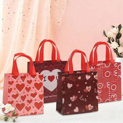 Set de 12 piezas de 23*22*11CM con diseño de corazón rojo, adecuado para bodas, hogar, fiestas de cumpleaños, reuniones y decoración de regalos