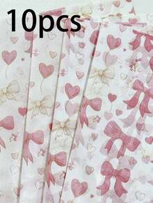 60/30/10 حزمة هدايا ورد الحب لعيد الحب - ورد بحجم 20 * 34 بوصة وتصميم فيونكة الحب، تغليف خفيف واقي، فيونكة حب وردية، تصميم حزمة الورد، نمط بالون الحب، مستخدم لتغليف الهدايا، حماية العناصر الهشة، ديكور المناسبات - خلفية بيضاء مع قوس - مشاهدة 14