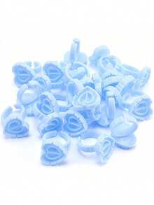 Bandeja en forma de corazón para sujetar el pegamento de pestañas, paleta de adhesivo para extensiones de pestañas con diseño de flor para herramientas de maquillaje de pestañas postizas - Multicolor - Ver 13