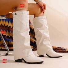 Women Mid-Calf Boots - Colored Velvet 528 - View 6
