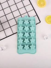 3件/1件套15个连续五角星硅胶模具 - 制作精致巧克力、糖果和冰块的必备工具 - 硅胶烘焙模具、巧克力烘焙模具、五角星巧克力模具、烘焙工具、家用烘焙模具、甜点制作模具、烘焙模具套装 - 彩色 - 查看 9