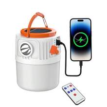 1pc/2pcs Solar Led Camping Light,Solar Powered Portable Rechargeable Camping Lanterns, Outdoor Lighting Lamp With Mobile Phone Charging Function,Multi-Functional Emergency Lamp - Phone Charger Handled LED Tent Light