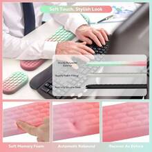 Keyboard Wrist Rest, Wrist Rest Computer Keyboard and Mouse with Soft Foam, Keyboard Wrist Support Typing, Office Work Gaming, Gradient Red Green - Degradado rojo verdoso - Ver 5