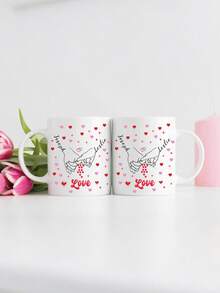 Personalizowane ceramiczne kubki do kawy, personalizowane kubki, pamiątkowe kubki świąteczne, wysokiej jakości kubki wielokrotnego użytku, romantyczne kubki dla par, personalizowane kubki do kawy dla par, odpowiednie do biura, domu, na Dzień Ojca, Walentynki, urodziny, zaręczyny, ślub, ukończenie szkoły (wzór dwustronny), najlepszy prezent na Boże Narodzenie, spersonalizowane prezenty, Boże Narodzenie, Święto Dziękczynienia, urodziny, prezenty świąteczne