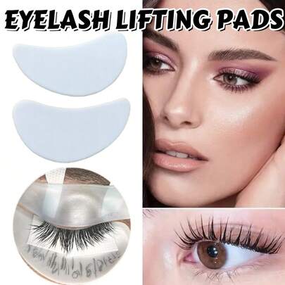 1对/2片，2025新款白色可重复使用自粘硅胶眼垫，适用于睫毛嫁接、睫毛染色、睫毛提拉，硅胶睫毛垫，睫毛嫁接垫，睫毛垫，睫毛嫁接垫