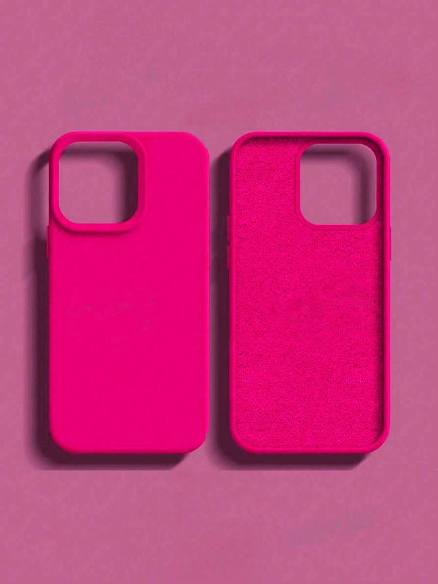 Funda de teléfono de silicona líquida de 2,0 mm de grosor, compatible con iPhone 17, 16, 15, 14, 13, 12, 11 Pro Max y Galaxy S24 Ultra, S23, S22, S25 Series, con protección de Body completo - Rosa Fucsia - Ver 1