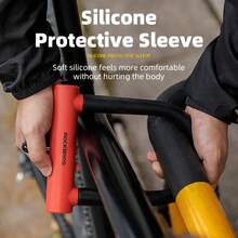 ROCKBROS 1pc U-Shaped Bicycle Lock Steel Cable U-Lock High-Strength Anti-Theft Bicycle Lock U-Lock With 4-Foot Steel Cable Bicycle - Multicolor - View 7