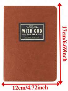 One Minute With God For Men, 365 Devotions, Portable Learning Plan Book, Ideal As Holiday, Birthday, - 棕色 - 查看 5