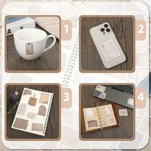 JIEYAO 80 Pcs Vintage Scrapbook Paper Stickers, Retro Label Stickers For ScrapbooFKing, Aged Writing Paper Stickers Aesthetic Junk Journal Supplies Aesthetic Stickers In Brown Tones For DIY Crafts,Brown - Brown - View 5