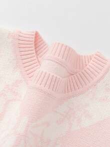 Balabala 女童针织网纱连衣裙，柔软春季薄纱连衣裙，甜美飘逸派对装 - 紅色調 - 查看 6