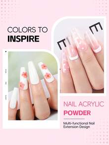 peacecolor Acrylic Nail Kit-10G Clear Pink White Nail Powder & Monomer Liquid, 4PCS Gel Polish, Gel Base Top Coat Set For Women DIY Salon Manicure Supplies Gifts - Multicolor - View 8