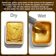 20色珠光固体水彩颜料，色彩鲜艳的金属水彩颜料，闪亮珠光，适用于书写、装饰，是艺术家和绘画爱好者在万圣节、生日、节日等场合的理想选择。