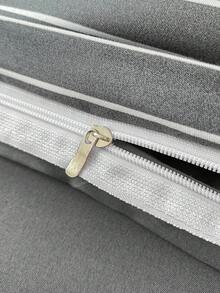 灰色条纹四件套床上用品（1个被套、2个枕套、1个床单），简约优雅风格，无填充，亲肤舒适，适用于单人/双人床，四季皆宜。