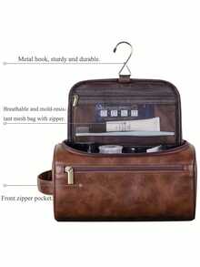 Customized Men's Wallet And Toiletry Bag Travel Set - Personalized Toiletry Bag, Suitable For Anniversary, Groomsmen Or His Gift, Men's Travel Bag, Men's Travel Bag, Groomsmen Gift, Men's Toiletry Bag, Men's Toiletry Bag - Multicolor - View 4