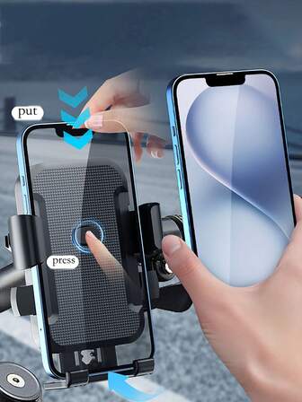 Motorcycle/Bicycle Phone Holder, Shock-Absorbing Navigation Mount