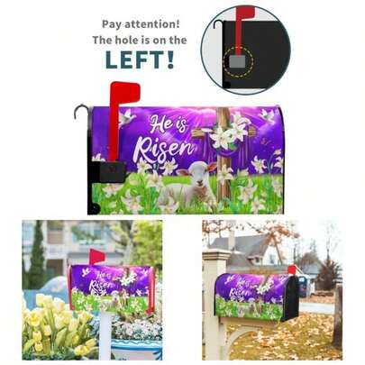 Snowflakes Mailbox Covers Magnetic Standard Size 18 Inch X 21 Inch, Winter Cute Snowman Black Mailbox Wraps Letter Box Cover Holiday Garden Yard Decor