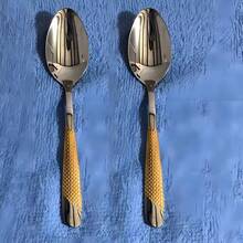 12pcs Luxury Italian Espresso Coffee Spoons, Stainless Steel Mini Coffee Spoons, Fashionable Mini Tea Spoon Set - With Star Diamond Handle Design, For Stirring Coffee, Desserts, Ice Cream, Kitchen Utensils, Coffee Lovers, Dessert Lovers, Dining Spoons - Local Gold - View 9