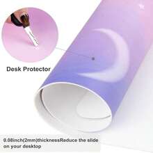 Colorful Star Pink Purple Waterproof Desk Mat, Cute Large Office Desk Pad For Girls Women, Non-Slip Computer Keyboard Mat, Gaming Mouse Pads Desk Décor, Kawaii Desk Accessories For Work 31.5"X15.7" - ColorH - 查看 6
