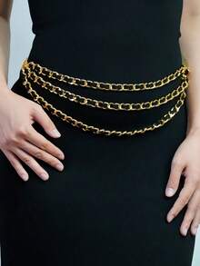1pc Double-Layer Rope Camellia Waist Chain Summer Fall, Autumn, Halloween