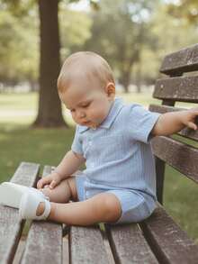 Baby Boys Bodysuits - Blue - View 2
