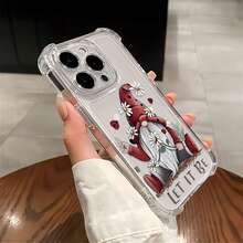 Gnome Peace, una funda para teléfono pacífica Compatible con fundas para teléfonos   17  16 Pro Max  15 Pro Max  13 y  12 Hecho de material de TPU, brinda protección contra golpes y caídas Es un gran regalo para familiares, amigos, novios, novias de otoño Día de Muertos y Halloween - transparente - Ver 3