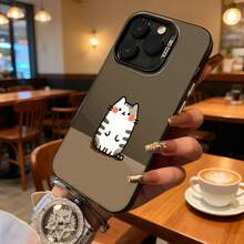 Funda de Teléfono Transparente Gris con Patrón de Gato Lindo para  14 Pro Max  13 Pro  12  Galaxy S23 S22 S21 Opción de Regalo Ideal para Todas las Estaciones - Negro - Ver 7