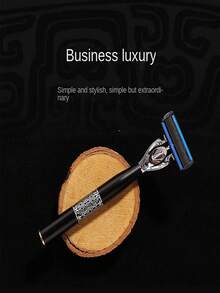Men's Manual Safety Shaver, With 6 Layers Of Sharp Razor Blades For Smooth Shaving, An Ergonomic Manual Designed Shaving Tool That Provides An Instant Shaving Experience, Making You Feel Refreshed. It Is A Men's Shaving Tool That Is Easy To Clean, Easy To Install, Affordable And Durable.