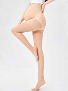 1 buc. colanți bej pentru maternitate, ușori, moi, simpli, respirabili - cu talie elastică reglabilă pentru femei însărcinate - Multicolor - Vizualizare 4