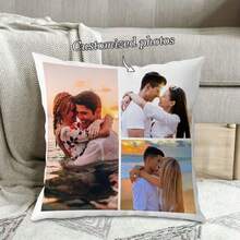 Personalized Gift For Men, 1pc Custom Photo Throw Pillow Cover, Washable Printed Cushion For Couples Families, Christmas Decor, Breathable Soft Home Textile, Heartwarming Customizable Picture Memento, Memory Keepsake Gift - Multicolor - View 12