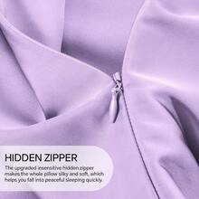INFIIXSO Mulberry Silk Pillowcase For Hair And Skin, Silk Pillow Cases FQueen Size With Hidden Zipper 20x30 Inches, Extraordinary Smooth And Soft Cooling Pillow Cases For Hot Sleepers(Lavender, 1 Pack),FQueen(20inchX30inch),Lavender - Lavender - 查看 6