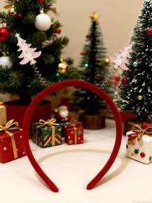 1pc Women's Christmas Gingerbread Faux Leather Head Wrap, Cute Street Fashion Casual Hairband, Suitable For Christmas Party, All Seasons ,Hair Hoop Hair Accessories